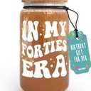 KLUBI 40th Birthday Gifts Women - In My Forties Era 16 Ounce Glass Cup 40th Birthday Decorations for Women 40 Year Old In Their 40s Era Cup Decor