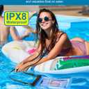 Large Waterproof Phone Pouch Universal Phone Waterproof Case for iPhone 15 14 13 12 11 Pro Max Galaxy S22 S21 IPX8 Water Proof Dry Bag with Wide Lanyard Waterproof Pouch for Swimming Rafting