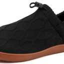 EZEREELL Minimalist Barefoot Shoes Women, Zero Drop Wide Width Walking Shoes (Black)