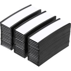 Outus 100 Pack Magnetic 'c' Channel Label Holders 3" x 1" Magnetic Labels Shelf Label Card Holders for Metal Racks and Shelves with Protective Films and Replacement Strips