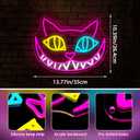 Cat Neon Sign for Wall Decor Dimmable Cartoon Neon Light for Men LED Light Up Sign Suitable for Living Room Clothing Store Man Cave Birthday Gift Size 13.7 * 10.3In(P069)