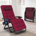 Slendor Zero Gravity Chair, Recliner Lounge Chairs with Cushion, Wine Red, 26 inches x 32 inches x 45 inches