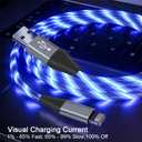 LED iPhone Light up Charger Cable, | Apple MFi Certified | USB A to Lightning Fast Charging Cord Compatible with iPhone 13 Pro Max 12 Mini 11 X XS XR 8 7P 6S 5S iPad iPod Touch More (3FT, Blue)