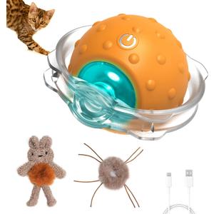 Interactive Cat Toys for Indoor Cats, Electric Cat Mouse Toy, Automatic Kitten Toys for Bored Indoor Adult Cats, Motion Activated, Fast Rolling On Carpet, USB Rechargeable