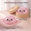Glitter Dumpling Squishy Mystery Box Squeeze Toy, Easter Squishy Dumpling Fidget Toys for Adults, Stress Relief Sensory Toy(Pink)