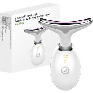 LED Facial Massager Tool, face Massager Tool with Vibration, Gua Sha-Inspired Design + Cooling Gel for Skin Firming & Daily Skincare Routine