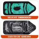 Lyrow 15 Pcs Crayon Iron on Clothes Patch with Sequin School Teacher Embroidered Iron on Patches for Teacher Student Jean Jacket Backpack Gift for Term Begins