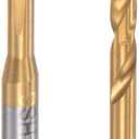 uxcell M4 x 0.7 Spiral Point Thread Tap and 3.3mm Twist Drill Bit Set, Metric Titanium Plated 6542 High Speed Steel Machine Screw Thread Tap Threading Tool