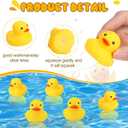 400 Pcs Mini Rubber Ducks Bulk, 2.17 x 1.97 x 1.85 Inch Float Tiny Baby Shower Rubber Duck, Small Rubber Duck, Preschool Bath Toy Rubber Duck Party Decoration Fun Squeak Small Duck Pool Toy (Yellow)
