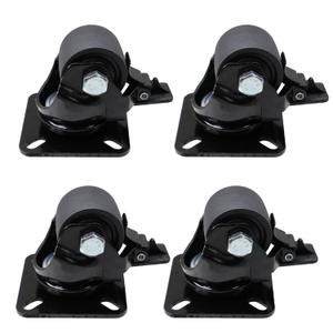 Low Center of 2.5 Inch, 3 Inch Industrial Casters, Nylon Brake Universal Wheel Set, Special Load-Bearing Casters(3inch,Brake casters)