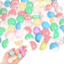Honoson 500 Pcs Vending Machine Capsules 1.1" Gumball Machine Capsule Small Empty Toy Capsules Clear Colored Plastic Gumball Machine Containers for Toy Candy Party Favors(Macaron Colors,Round)