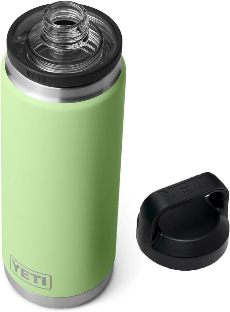 YETI Rambler 26 oz Bottle, Vacuum Insulated, Leakproof, Stainless Steel with Chug Cap (Key Lime)