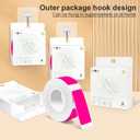 4 x PARLAIM 14 X 40mm (0.55"x1.57") Tear-Resistant Thermal Label, 4 Rolls 640pcs OEM Label Tape Replacement Compatible with D30 Label Maker Perfect for Home/Office/School, Fluorescent Pink