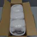 3 Pcs Ceramic Condiment Jars, 7 Oz Small Sugar Bowls with Lids Spoons and Shelf, Round Spice Container Pot Set for Salt Pepper, Empty Seasoning Box for Kitchen Restaurant Home, White