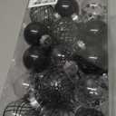 Clear Christmas Ball Ornaments, 30ct Shatterproof Xmas Ball Decorations 2.36" for Halloween Christmas Party (Black)