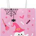 Konsait 16 Pack Halloween Boo Bags, Pink and Blue Ghost Gift Bags with Handle, Cute Halloween Bag for Trick-or-Treat, Parties, Birthday