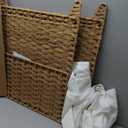 Laundry Hamper with 4 Removable Liner Bags; 176L Handwoven Rattan Laundry Basket with Lid & Heightened Feet; Clothes Hamper with Side Handles, 176L-4 Section