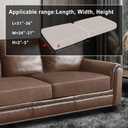ANARACHON Leather Look Couch Cushion Covers Sofa Seat Slipcovers Sets Couches Furniture Protector for Sectional Armchair Loveseat Pets Kids Stretch Spandex Fabric (2 Cushion Sofa, Brown)