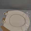 Bemis 500EC Durable Wood Toilet Seat with Easy Clean Hinges, Made in USA, Round, Biscuit