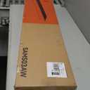 DualTier Monitor Stand for Modern Desk Setup,  Minimalist Wooden and Metal Riser Shelf with Transparent Acrylic Feet for Dual Monitors, Laptops, Home Office Aesthetic Brown and White