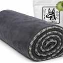 Premium Twisted Loop Drying Towels for Drying Dogs Large 24" x 35" Super Absorbent Microfiber Dog Bath Towel  Quick Dry, Soft  1200 GSM Gray for Pets, Beach, Camping & Travel