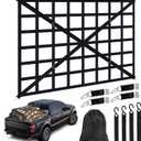 Cargo Net for Pickup Truck Bed, Heavy Duty 1100 lbs Capacity, Adjustable Cam Buckles & S-Hooks, Thick Herringbone Nylon, with Drawstring Storage Bag for Trailers and Trucks (66" x 50")