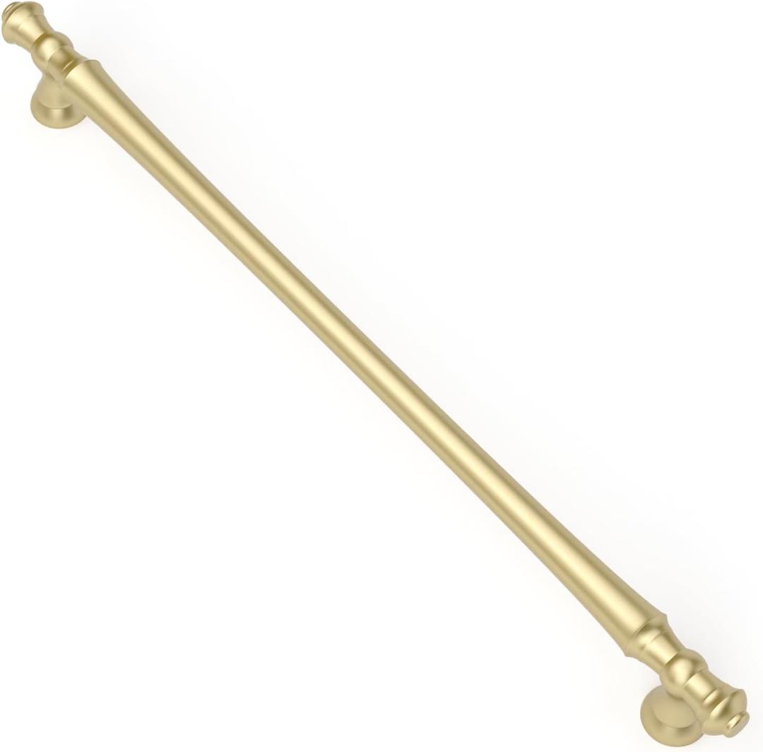 Asidrama 6 Pack 10 Inch(254mm) Brushed Gold Kitchen Cabinet Handles, Cabinet Pulls Kitchen Cabinet Hardware for Cupboard Drawer Pulls (10" Hole Center)