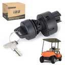 10L0L Golf Cart Ignition Key Switch for Yamaha G22, G29 Drive, Drive 2, OEM JW1-H2510-00, JU2-H2510-20 - 2 Position On/Off Replacement Ignition Switch with 2 Stander Keys for Gas 2005-UP Electric G29