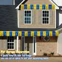 2 x 4 Packs Total 39 Ft Graduation Parade Floats for Trailer Car, Blue Gold Foil Fringe Garland Tinsel Streamers Banner Table Skirts for Graduation Homecoming Birthday Party (Royal Blue Gold)