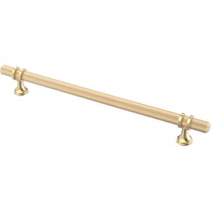 Alzassbg 10 Pack Gold Cabinet Pulls, 10 Inch(254mm) Hole Centers Kitchen Hardware Knurled Cabinet Handles for Cabinets and Drawers AL3087KGP-ABG