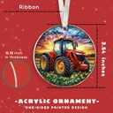Tractor Ornament - Farm Christmas Ornaments, Barn Ornaments for Farmers - Farmer Tractor Gifts - Acrylic Ornament 2025 for Christmas Tree