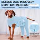 KOESON Soft Dog Recovery Suit for Back Legs, Adjustable Dog Surgery Recovery Suit with Durable Hook &Loop, Puppy Rear Leg Sleeve to Stop Licking, Surgery Onesie for Small Dogs Female Male, XS