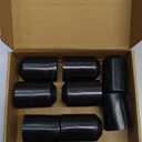 MECCANIXITY 8Pcs Heat Shrink End Cap 40mm ID x 60mm L 1.5:1 Ratio Heat Shrink Tubing Caps Lined Sealed Waterproof Adhesive for Electrical Wire Cable, Black