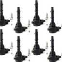 8PCS UF535 Ignition Coils Pack & Iridium Spark Plugs Compatible with Mercedes-Benz CLS550 E550 S550 GL450 SL550 ML550 S450 CL550 CLK550 G550 V8 4.6L 4.7L 5.5L