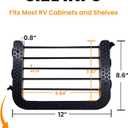 Campervan Bungee Storage Pouch  Elastic Cord Net Organizer with Wood Frame, RV Van Motorhome Interior Wall-Mounted Storage Solution (2Pcs 8.6" x 12")