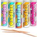 Xero Picks Candies - Infused Flavored Toothpicks (Candies Variety, 5 Pack - 100 Picks) Bubblegum, Pina Colada, Orange Creamsicle, Cotton Candy, Snow Cone and Candy Cane