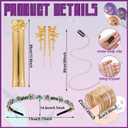 9 Pcs Halloween Monster Couple Costume Include Green Wig, Striped Vest, Glasses, Green Rhinestones Headband, Hair Chain, Gold Earrings, Arm Cuff, Sleeve, Leg Rave for Halloween Anime Character Cosplay