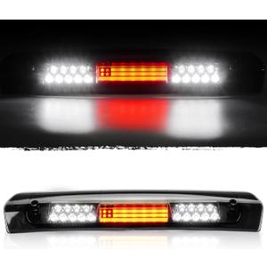 Tresound Led 3rd Brake Cargo Light for 2002-2008 Dodge Ram 1500; 2003-2009 Dodge Ram 2500 3500, Third Center High Mount Stop Lamp (Chrome Housing + Smoke Lens) 55077123AE