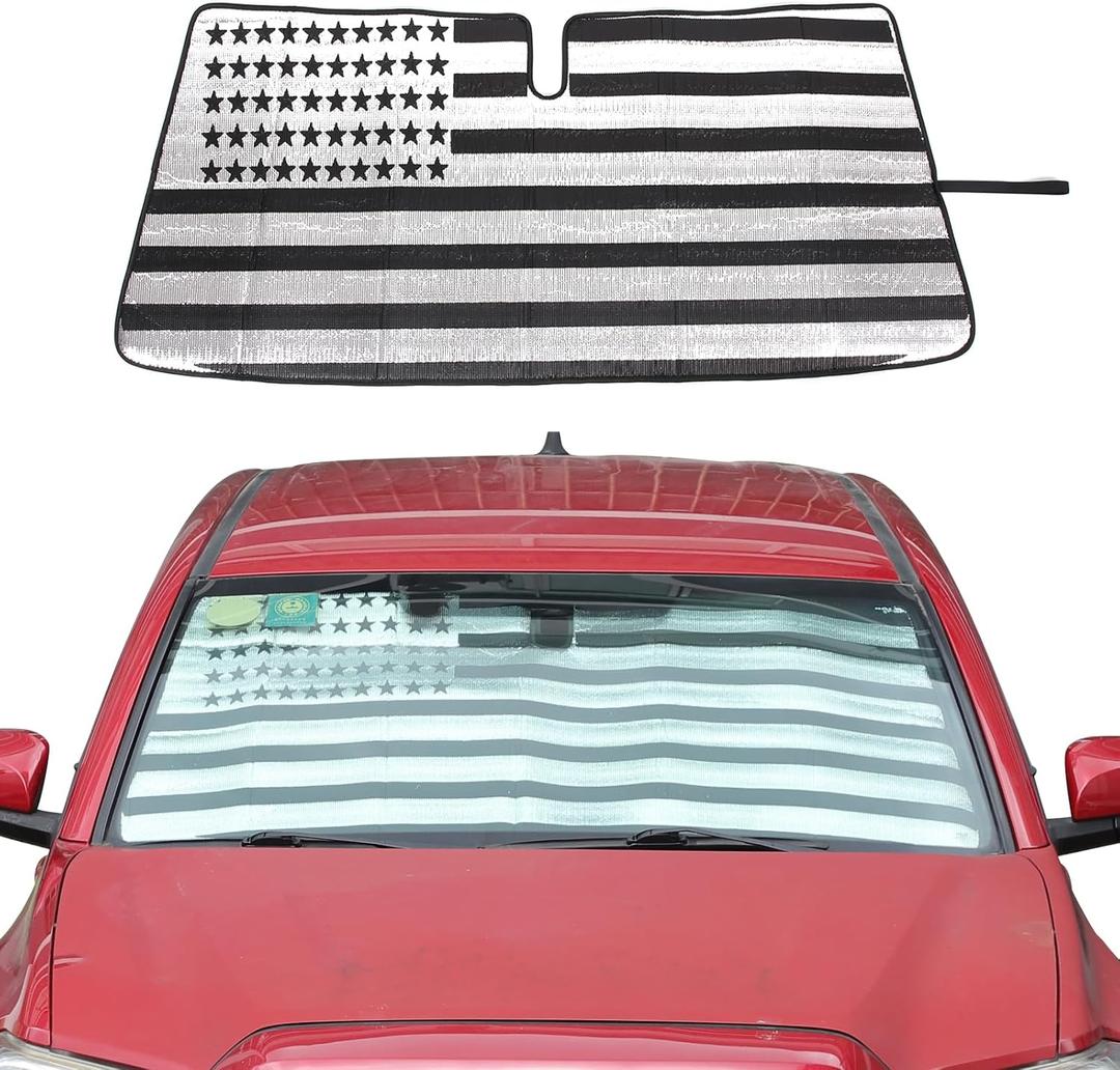 Car Windshield Sun Shade Compatible with Toyota Tacoma 2006-2026 Auto Windshield Sunshades Foldable Blocks UV Rays Sun Visor to Keep Your Vehicle Cool and Damage Free (Style C)