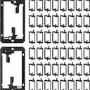 FGB 50 Pack Low Voltage Mounting Bracket, 1 Gang Low Voltage Box Brackets for Single Gang Wall Plate, Telephone Wires, Network Cables, HDMI, Coaxial, Speaker Cables, Black