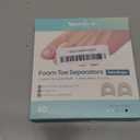 Welnove Foam Toe Separators - 40 Pack Toe Spacers for Corn, Blister, and Hammer Toe Relief - Breathable, Adhesive Options for Pain from Bunions, and Toe Overlap, Toe Spacers for Men (Regular (40 pcs))