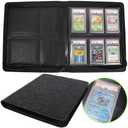 Graded Card Binder, Holds 60 Graded Cards, Premium Trading Card Binder with 6 Pocket Graded Card Sleeves, PSA Card Graded Display Case Album, Zipper Binder, MTG,Yugioh Cards Binder (Black)