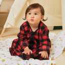 DaysU Micro Fleece Baby Sleep Sack 6-12 Months with Long Sleeves 1.5 TOG, Plush Warm Baby Wearable Blanket with 2-Way Zipper, Unisex Sleeping Bag for Infant Newborn, Buffalo Plaid (Medium)