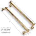 khtumeware 2 Pack 12 Inch Hole Center Brushed Brass Cabinet Pulls Heavy Duty Solid Warm Brass Cabinet Handles cabinets Dressers Kitchens Handles Bathroom cabinets