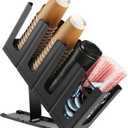 Coffee Cup and Lid Holder Organizer,Adjustable Dispenser with Coffee Pod and Straw Storage Basket, Disposable Cup Holder for Countertop