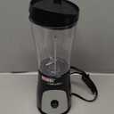 Mueller Smoothie Blender for Smoothies - Personal Blender for Shakes, Frozen Drinks, Baby Food & More, 15oz Travel Cup and Lid, Durable Stainless Steel Blades for Powerful Blending Performance, Black