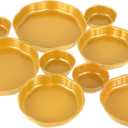 9 Cluster Charcuterie Bowls Gold Decorative Round Serving Bowls Irregular Elegant Snack Tray Compote Appetizer Platter for Entertaining Centerpiece Home Kitchen Decor Wedding Gift