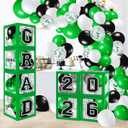 Graduation Decorations 2026 Graduation Party Decorations Set of 4 Boxes with 129pcs Balloons Arch Garland Kit Party Supplies for Any Grades Green
