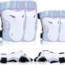 Bienbee Knee Pads for Men, Knee Pads Wrist Guard Knee and Elbow Pads Adult Protective Gear Set for Skateboard, Roller Skating, for Women Men Youth Adult Kids