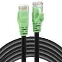 Rapink Cat6 Outdoor Ethernet Cable 100 ft, Ethernet Cable UV Resistant, Cat6 Cable Waterproof, Network Cable Copper Clad Aluminum for Indoor & Outdoor Use